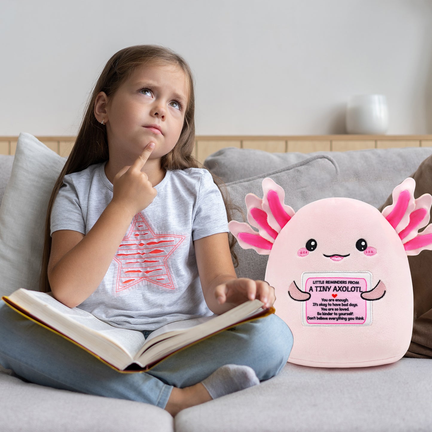 Positive Axolotl Plush Toy