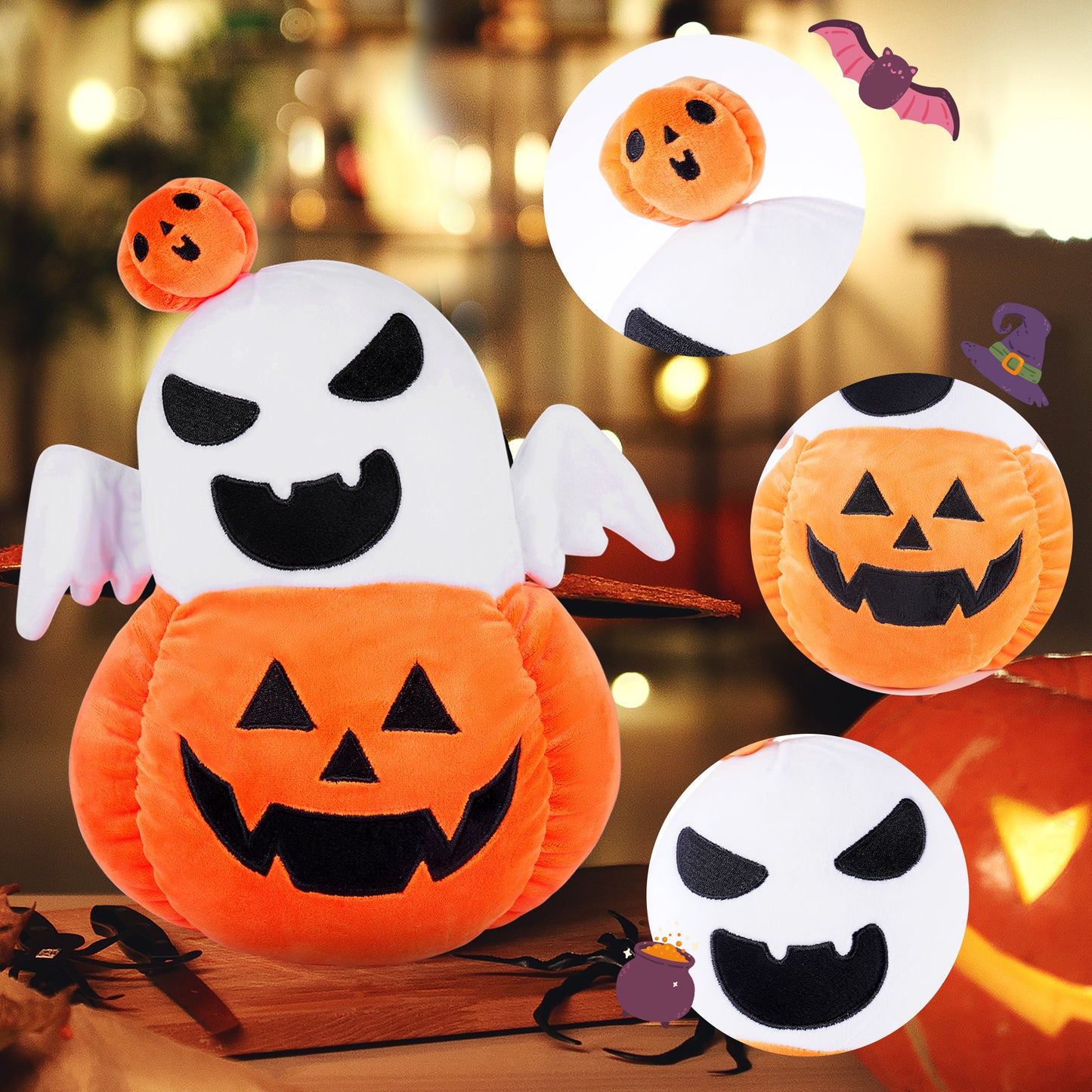 Halloween Pumpkin Plush Ghost Toy
